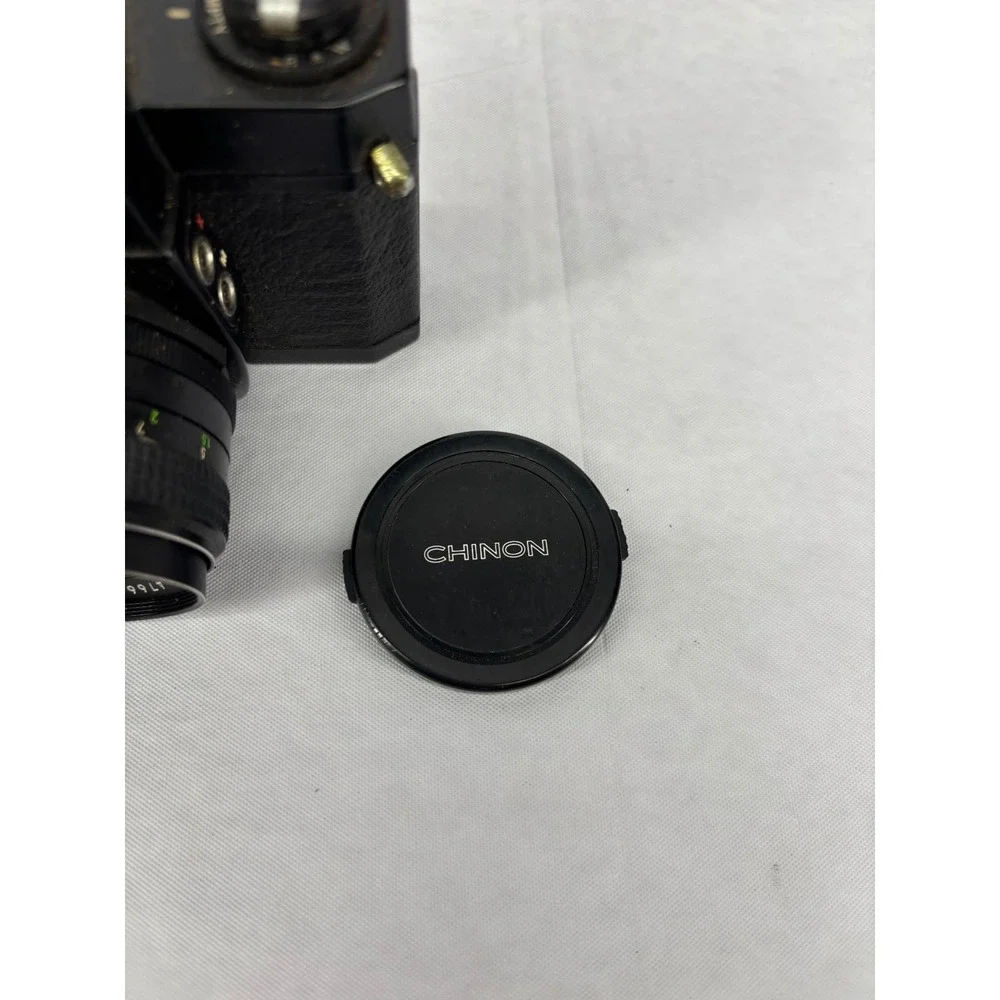 Chinon Auto SLR 35mm Film Camera 55mm f/1.7 Prime Lens Black Vintage Japan